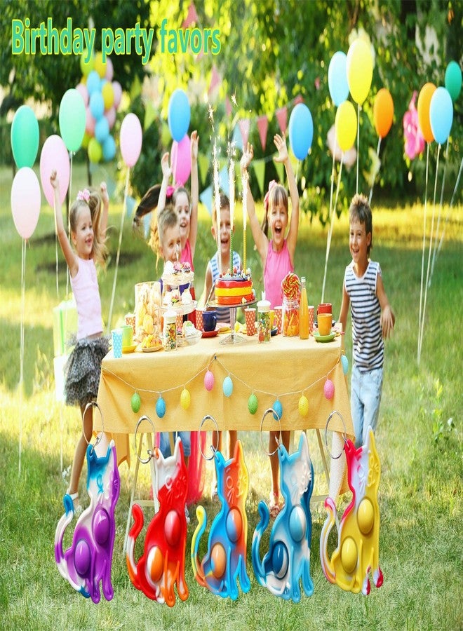 PSDFH 24 Packs Cats Funny Summer Present Unique Mini Item Assorted fidgets Toys for Kids Children Classroom Students Gifts from Teacher,Birthday Party Bubble Favor - Image 4